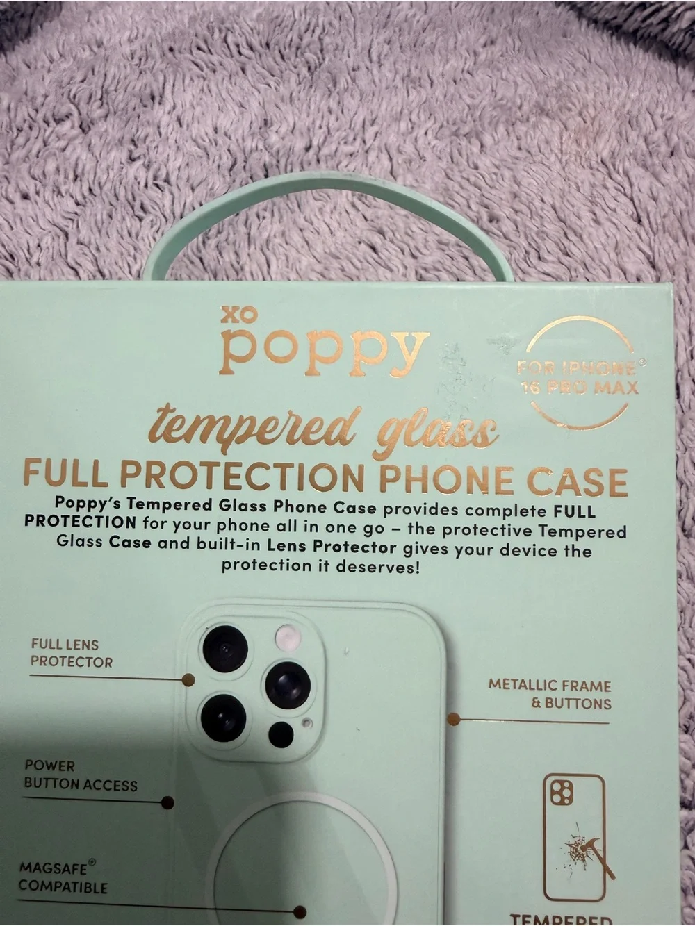 XO Poppy Mint MagSafe-Compatible iPhone 16 Pro Max Case